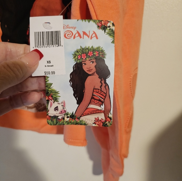 NWT Disney Moana Cropped Hoodie - Picture 5 of 13